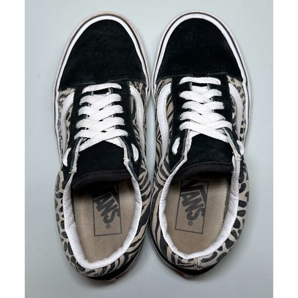 VANS‎ Old Skool Safari Multi, Leopard Zebra, Black and White, Women's 6 - Picture 8 of 11